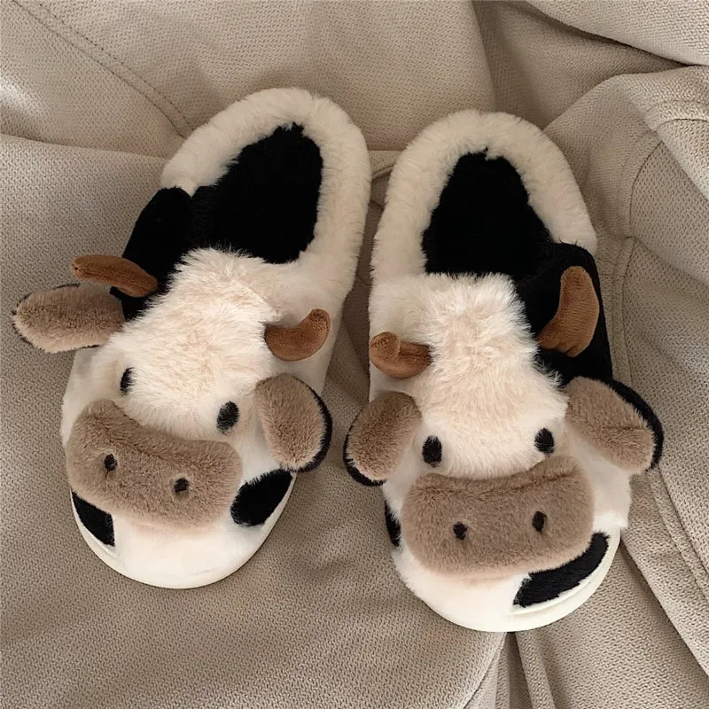 Women's Animal Faces Fluffy Slippers